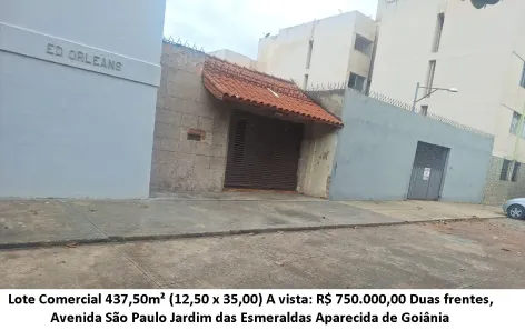 Lote/Terreno à venda, 437m² no Jardim das Esmeraldas, Aparecida de Goiânia