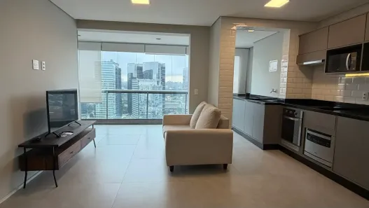 Apartamento com 1 Quarto para alugar, 53m² no Santo Amaro, São Paulo