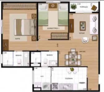 Apartamento com 2 Quartos à venda, 62m² no Jardim Tupanci, Barueri