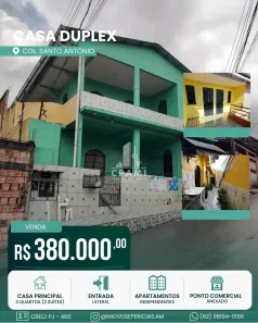 Sobrado com 7 Quartos à venda, 160m² no Colônia Santo Antônio, Manaus