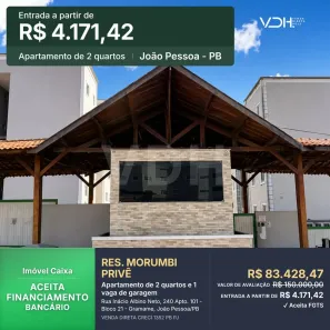 Apartamento com 2 Quartos à venda, 45m² no Gramame, João Pessoa