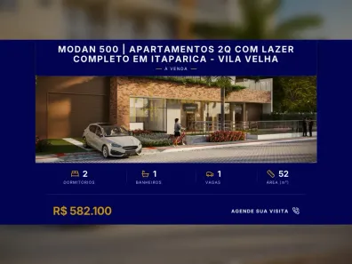 Apartamento com 2 Quartos à venda, 52m² no Coqueiral de Itaparica, Vila Velha