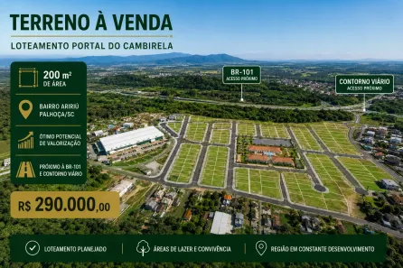 Lote/Terreno à venda, 200m² no Aririú, Palhoça