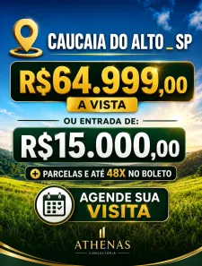 Lote/Terreno à venda, 500m² no Recreio Topázio (Caucaia do Alto), Cotia