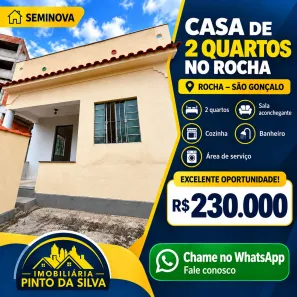 Casa com 2 Quartos à venda, 50m² no Galo Branco, São Gonçalo