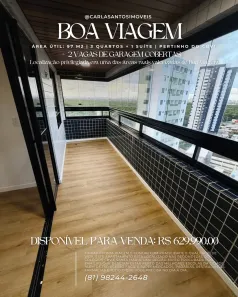 Apartamento com 3 Quartos à venda, 97m² no Boa Viagem, Recife