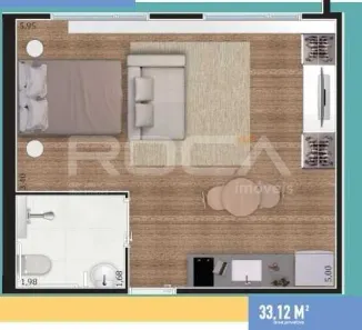 Apartamento com 1 Quarto à venda, 28m² no Jardim Nova Aliança Sul, Ribeirão Preto