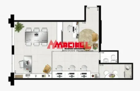 Sala Comercial à venda, 34m² no Parque Residencial Aquarius, São José dos Campos