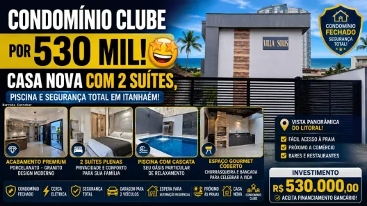 Casa de Condomínio com 2 Quartos à venda, 84m² no Praia dos Sonhos, Itanhaém