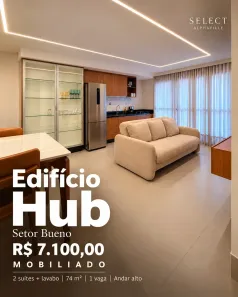 Apartamento com 2 Quartos para alugar, 74m² no Setor Bueno, Goiânia