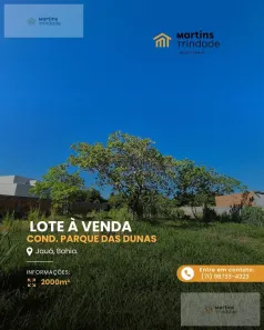 Lote/Terreno à venda, 2000m² no Jauá (Abrantes), Camaçari