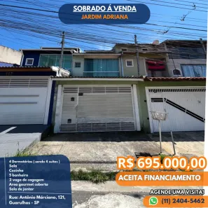 Sobrado com 4 Quartos à venda, 164m² no Jardim Adriana, Guarulhos