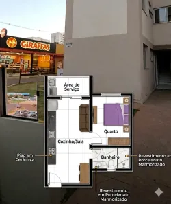 Apartamento com 1 Quarto à venda, 45m² no Areal, Brasília