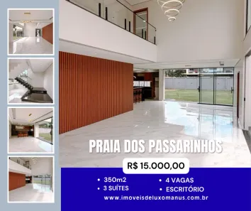 Casa de Condomínio com 3 Quartos para alugar, 350m² no Ponta Negra, Manaus