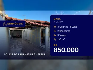 Casa com 3 Quartos à venda, 135m² no Colina de Laranjeiras, Serra