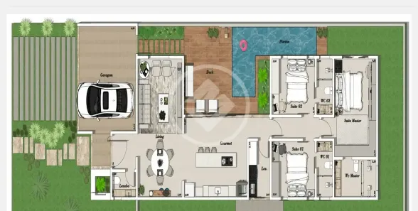 Casa de Condomínio com 3 Quartos à venda, 131m² no Condomínio Primor das Torres, Cuiabá