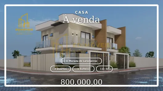 Casa com 3 Quartos à venda, 111m² no Morada de Laranjeiras, Serra