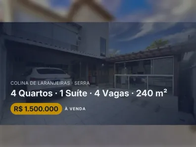 Casa com 4 Quartos à venda, 240m² no Colina de Laranjeiras, Serra