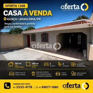 Casa com 2 Quartos à venda, 105m² no Iguaçu, Araucária