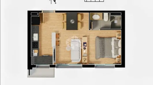 Apartamento com 1 Quarto à venda, 34m² no Floresta, Porto Alegre