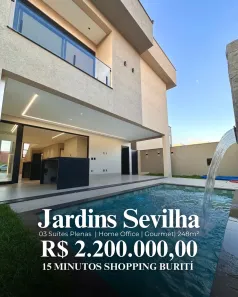 Casa de Condomínio com 4 Quartos à venda, 248m² no Jardins Sevilha, Aparecida de Goiânia