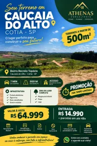 Lote/Terreno à venda, 500m² no Jardim São Luiz (Caucaia do Alto), Cotia