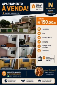 Apartamento com 2 Quartos à venda, 60m² no Borboleta, Juiz de Fora
