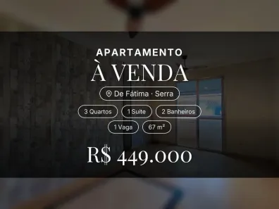 Apartamento com 3 Quartos à venda, 67m² no de Fátima, Serra