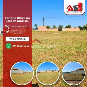 Lote/Terreno à venda, 250m² no Jardim Girassol, Pirassununga