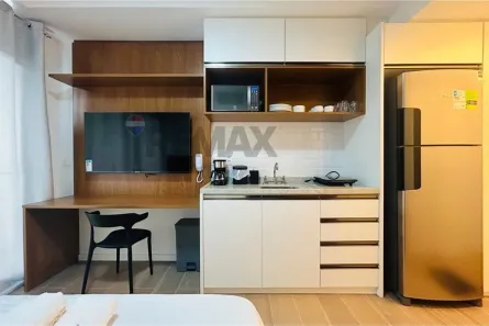 Apartamento com 1 Quarto para alugar, 25m² no Brooklin Paulista, São Paulo