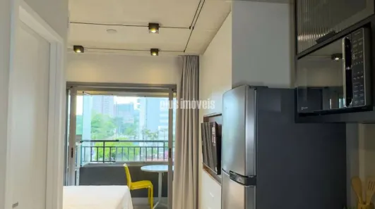Apartamento com 1 Quarto para alugar, 22m² no Santo Amaro, São Paulo