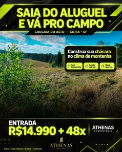 Lote/Terreno à venda, 500m² no Recreio Topázio (Caucaia do Alto), Cotia