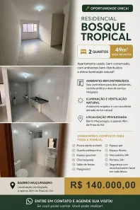 Apartamento com 2 Quartos à venda, 49m² no Muçumagro, João Pessoa
