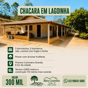 Fazenda/Sítio com 3 Quartos à venda, 110m² no , Lagoinha