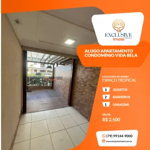 Apartamento com 3 Quartos para alugar, 68m² no Luar da Barra, Barra dos Coqueiros