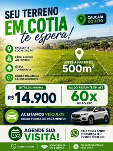 Lote/Terreno à venda, 500m² no Centro (Caucaia do Alto), Cotia