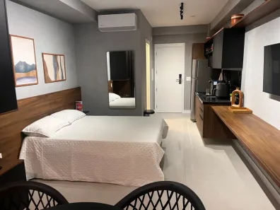 Apartamento com 1 Quarto para alugar, 28m² no Indianópolis, São Paulo