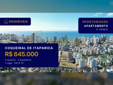 Apartamento com 2 Quartos à venda, 54m² no Coqueiral de Itaparica, Vila Velha