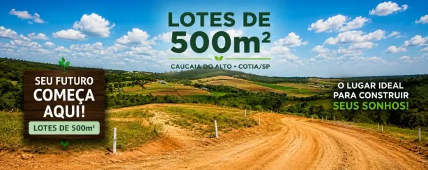 Lote/Terreno à venda, 500m² no Recreio Topázio (Caucaia do Alto), Cotia