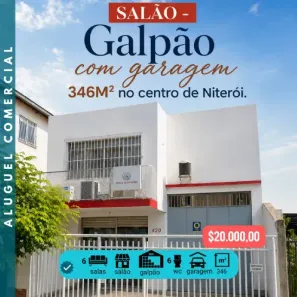 Galpão/Depósito/Armazém com 6 Quartos para alugar, 346m² no Centro, Niterói