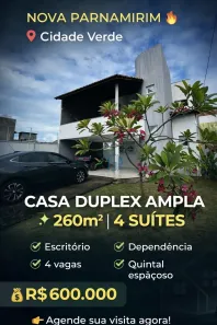 Casa com 4 Quartos à venda, 260m² no Nova Parnamirim, Parnamirim