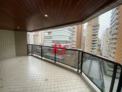 Apartamento com 3 Quartos para alugar, 179m² no Gonzaga, Santos