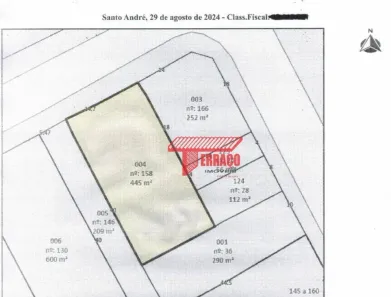 Lote/Terreno à venda, 445m² no Vila Alzira, Santo André