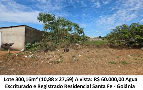 Lote/Terreno à venda, 300m² no Residencial Santa Fé I, Goiânia