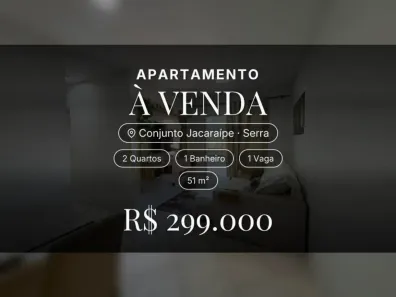 Apartamento com 2 Quartos à venda, 51m² no Conjunto Jacaraípe, Serra