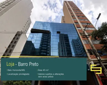 Ponto Comercial à venda, 45m² no Barro Preto, Belo Horizonte