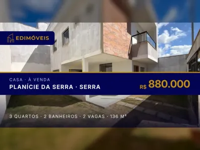 Casa com 3 Quartos à venda, 136m² no Planície da Serra, Serra