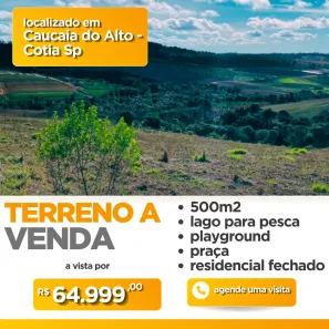 Lote/Terreno à venda, 500m² no dos Mendes (Caucaia do Alto), Cotia