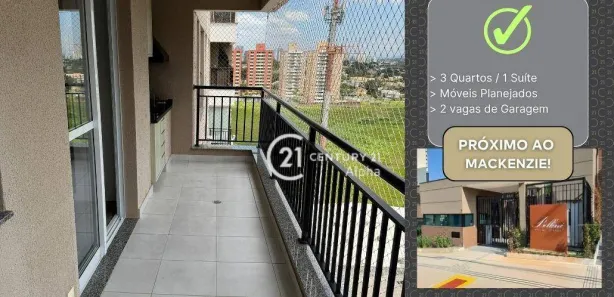 Apartamento com 3 Quartos para venda ou aluguel, 109m² no Centro Comercial Jubran, Barueri