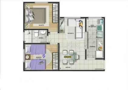 Apartamento com 2 Quartos à venda, 44m² no Conjunto Residencial Trinta e Um de Março, São José dos Campos